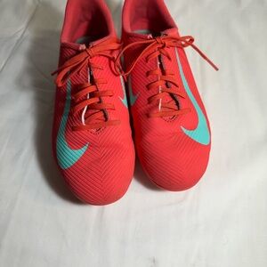 Nike Kids Mercurial Vapor Crimson and Aqua Soccer Cleats